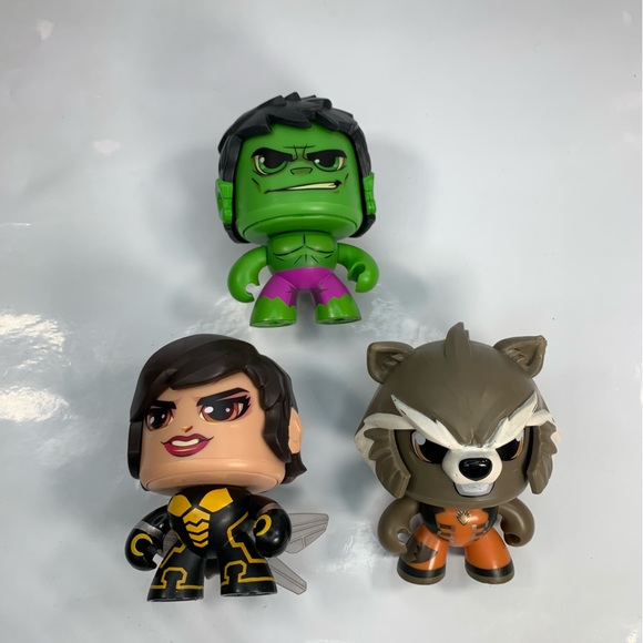 Mighty Mugs- Marvel Action Figures- Hulk,Wasps and Rocket the Racoon - Picture 1 of 4